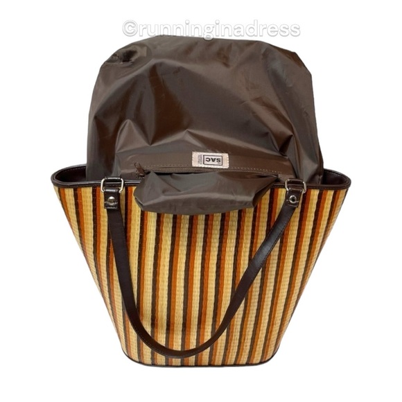 NWOT Le Sac Hand Woven In Philippians Bucket Shoulder Bag - Picture 10 of 13